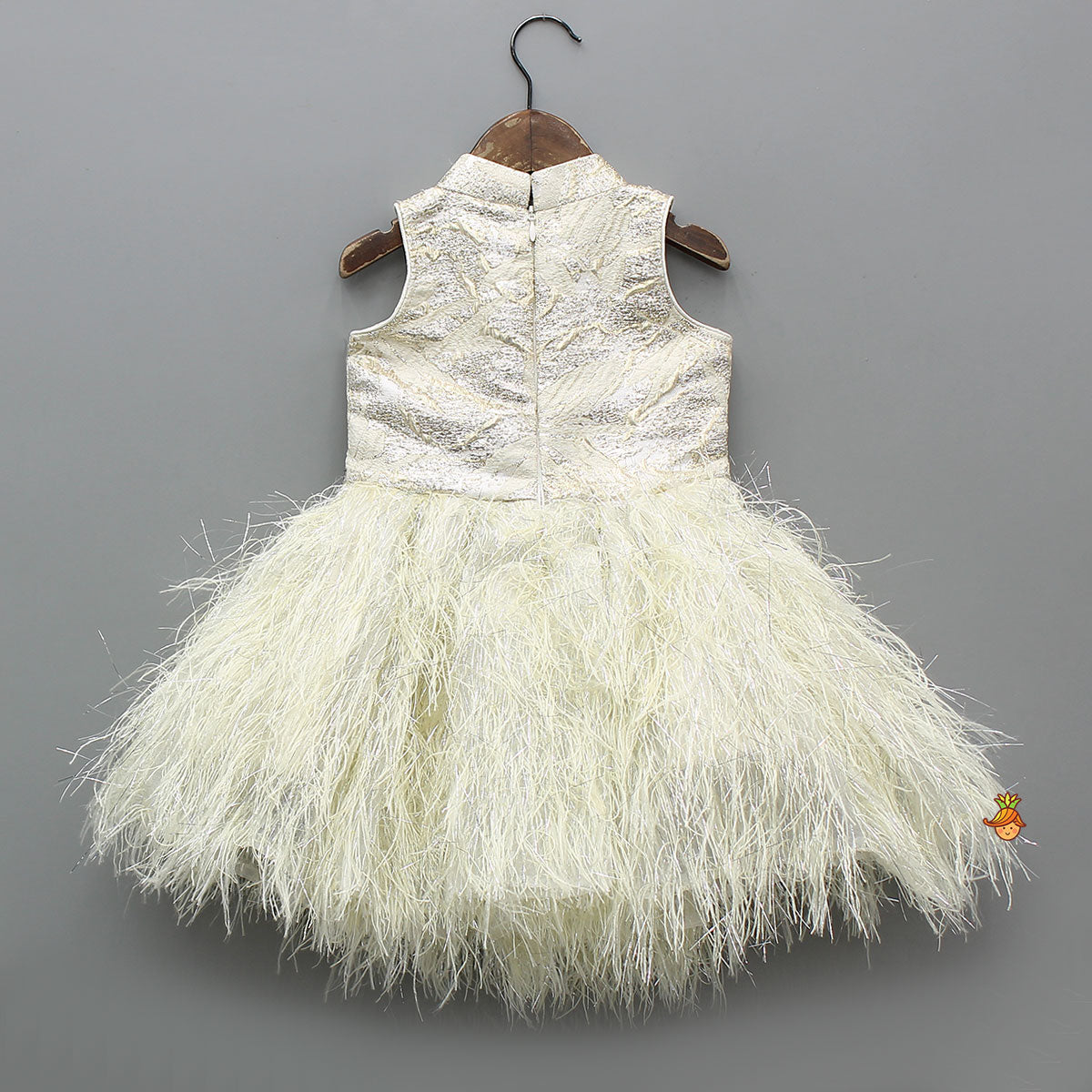 Pre Order: Elegant Fur Sleeveless Dress