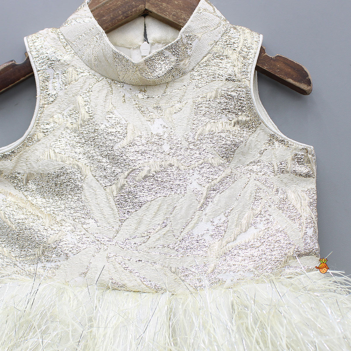 Pre Order: Elegant Fur Sleeveless Dress