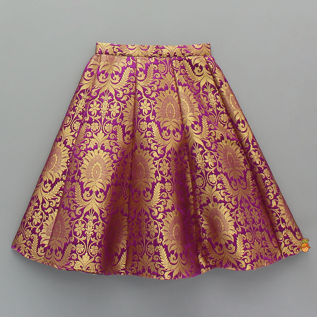 Pre Order: Velvet Kurti With Brocade Lehenga