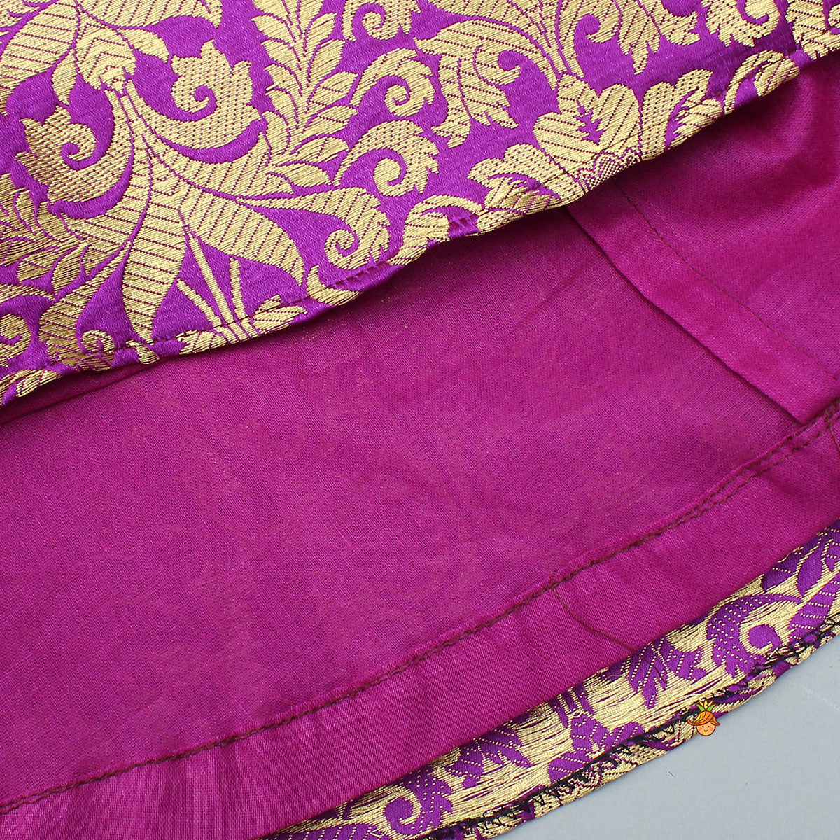 Pre Order: Velvet Kurti With Brocade Lehenga