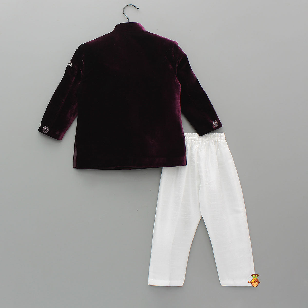 Pre Order: Motifs Embroidered Sherwani With Pyjama