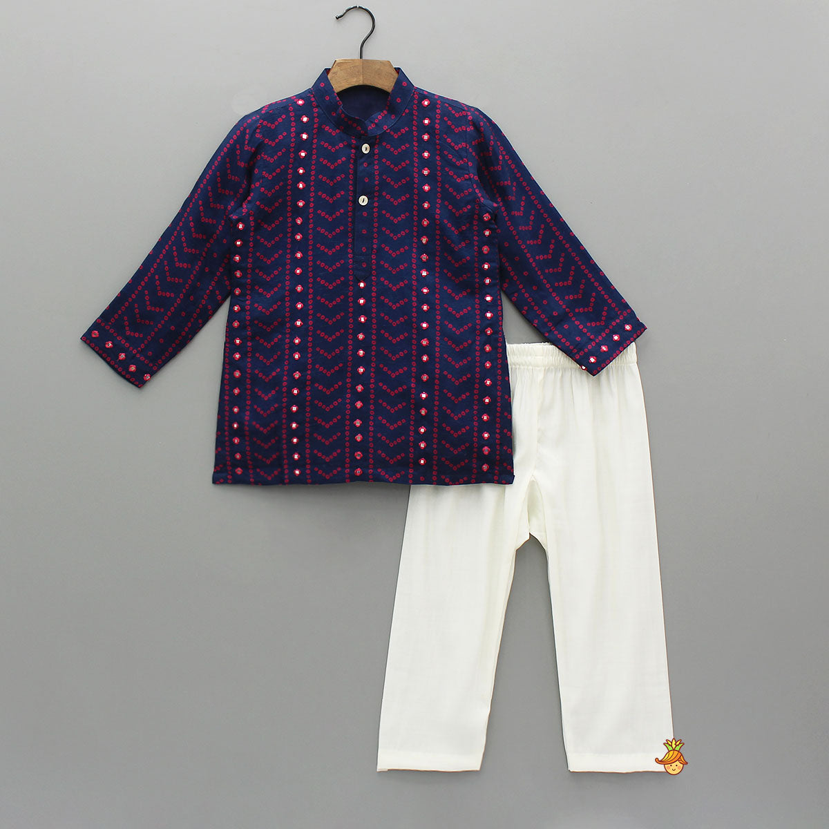 Pre Order: Bandhani Printed Ethnic Kurta And Pyjama