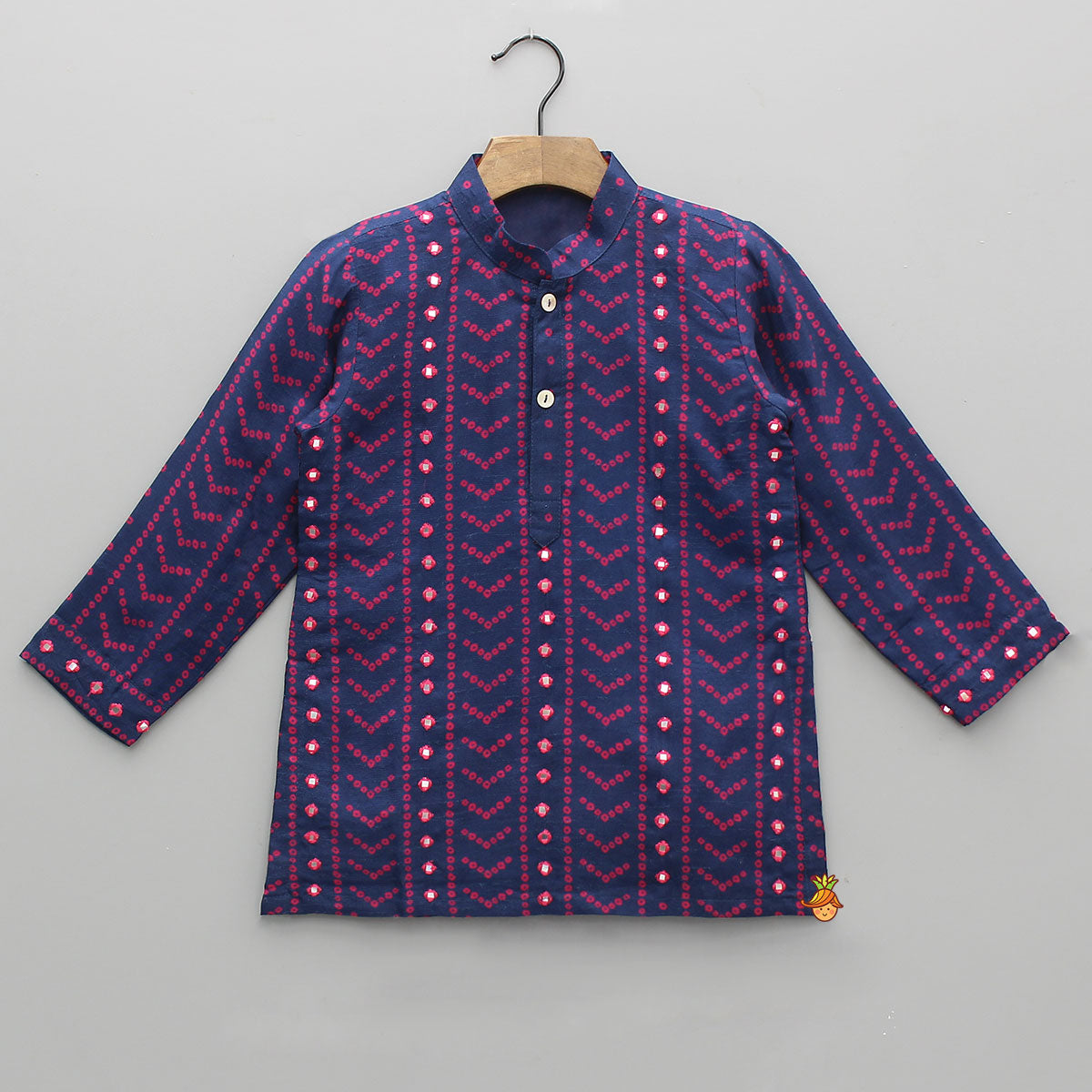 Pre Order: Bandhani Printed Ethnic Kurta And Pyjama