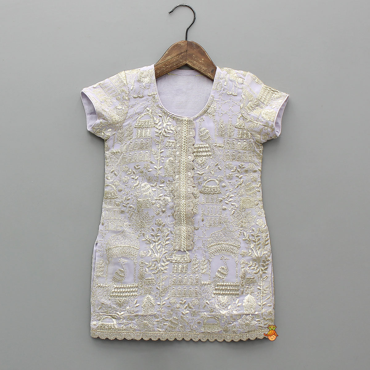 Pre Order: Heavy Embroidered Kurti With Beautiful Layered Sharara And Net Dupatta