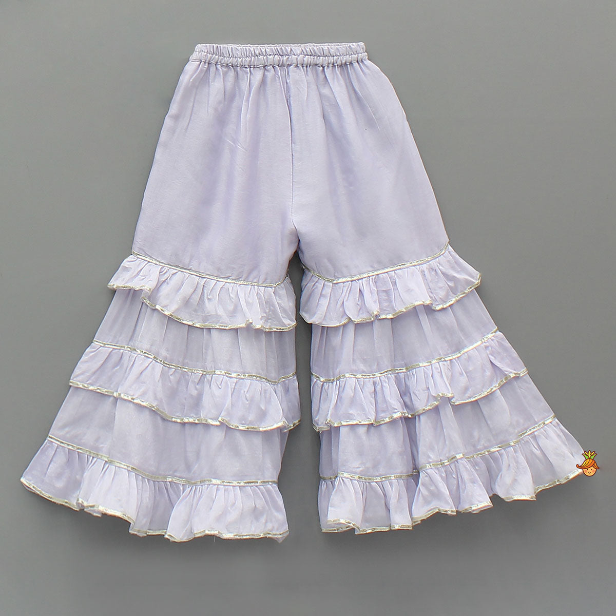 Pre Order: Heavy Embroidered Kurti With Beautiful Layered Sharara And Net Dupatta