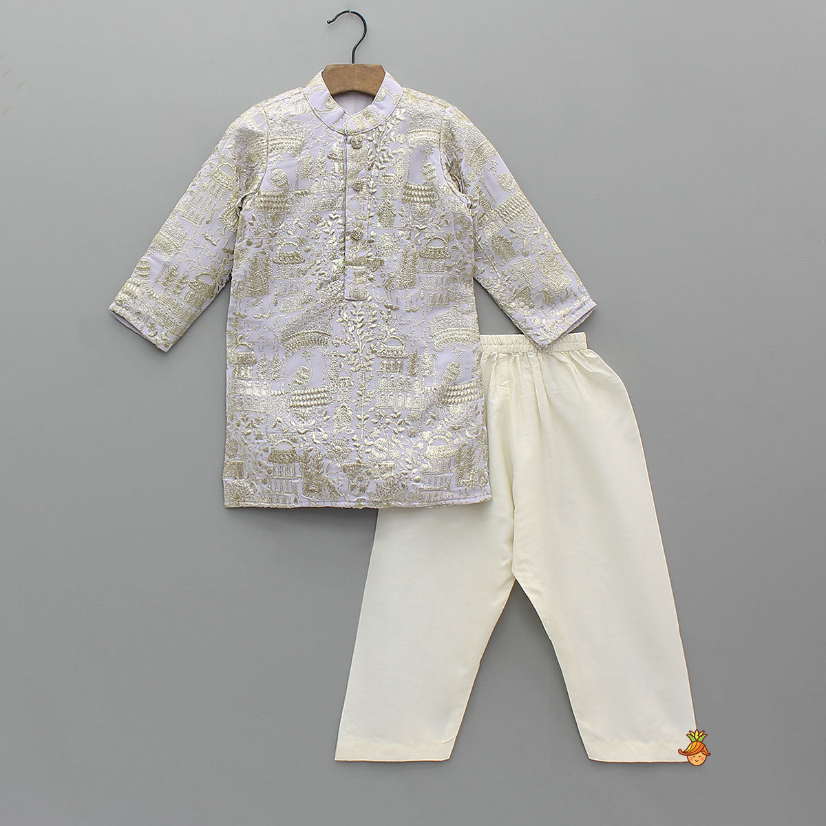 Pre Order: Heavy Embroidered Kurta And Pyjama