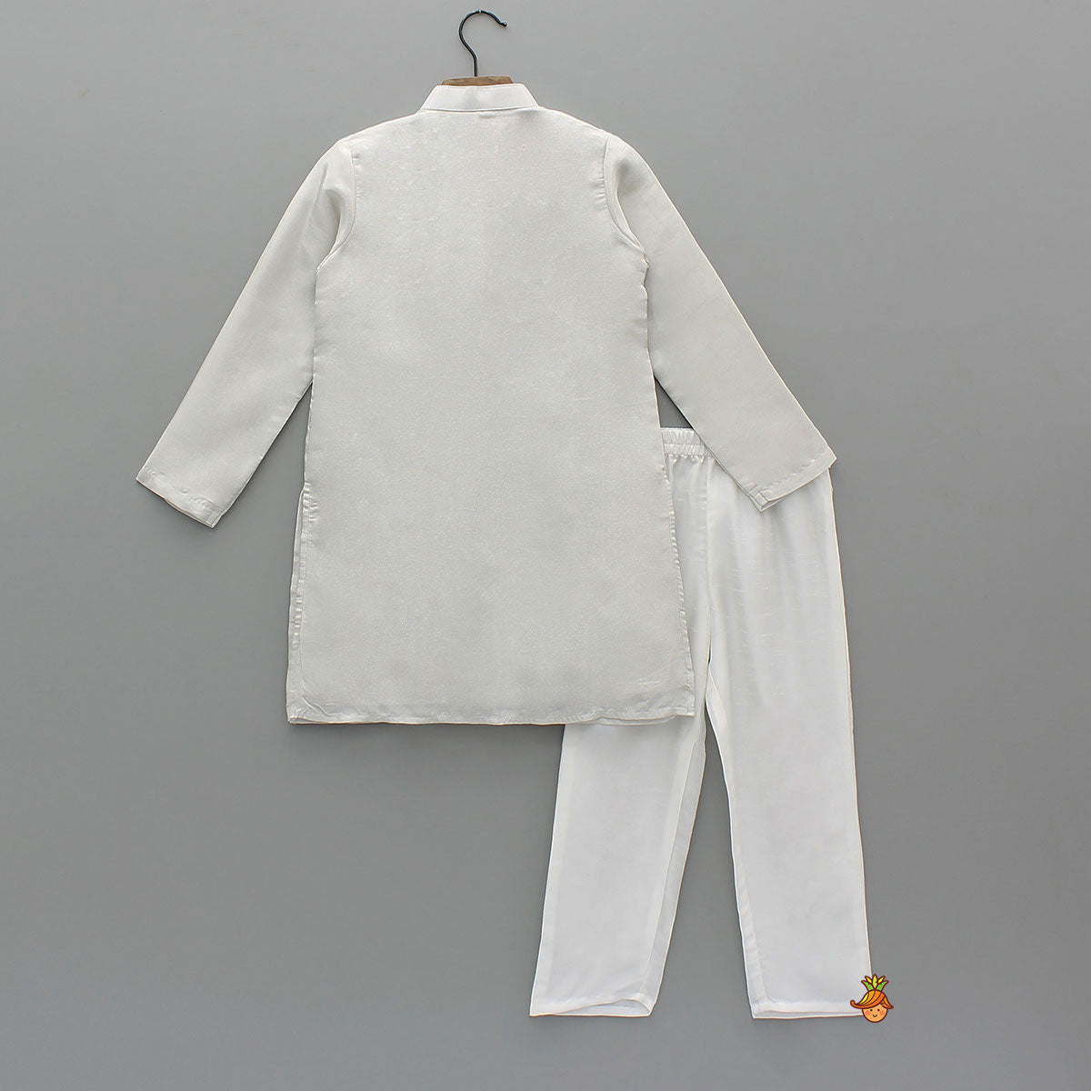 Pre Order: Front Placket Shimmery Kurta With Pyjama