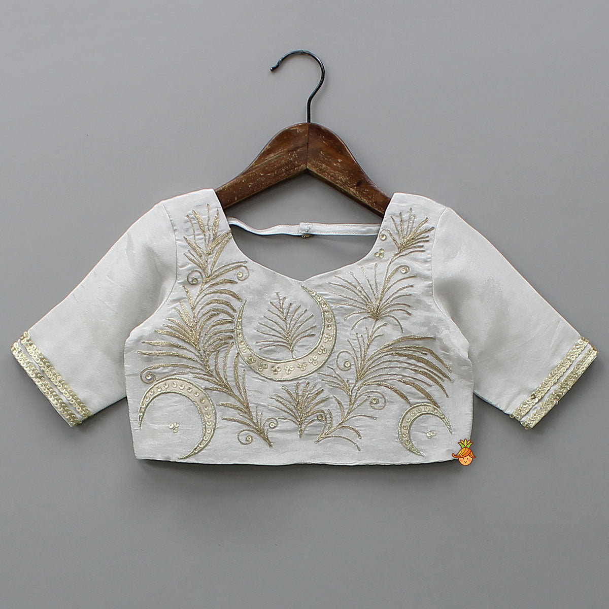 Pre Order: Beautiful Hand-Embroidered Top And Scalloped Lehenga With Dupatta