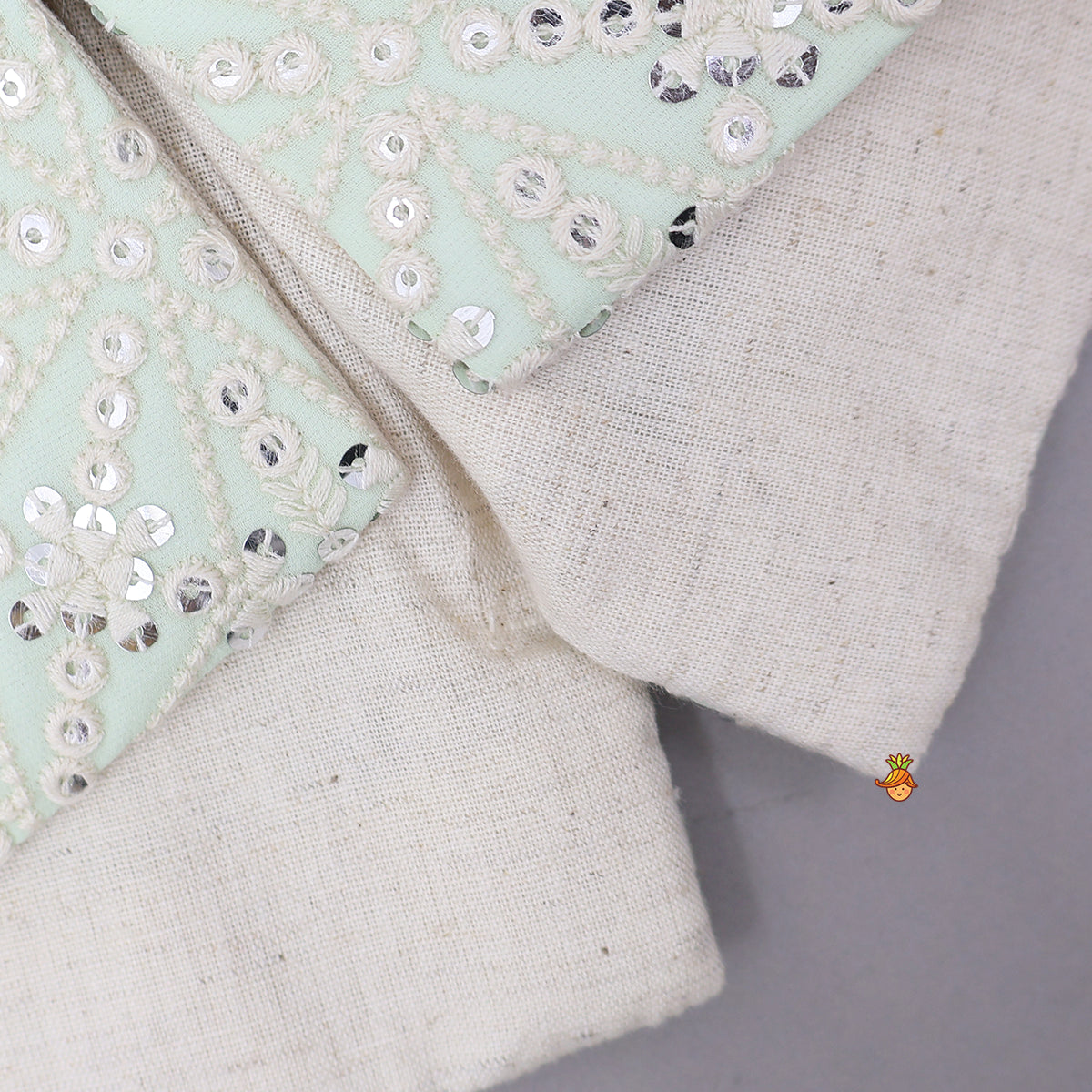 Pre Order: Ethnic Kurta With Sequins Embroidered Jacket And Pyjama