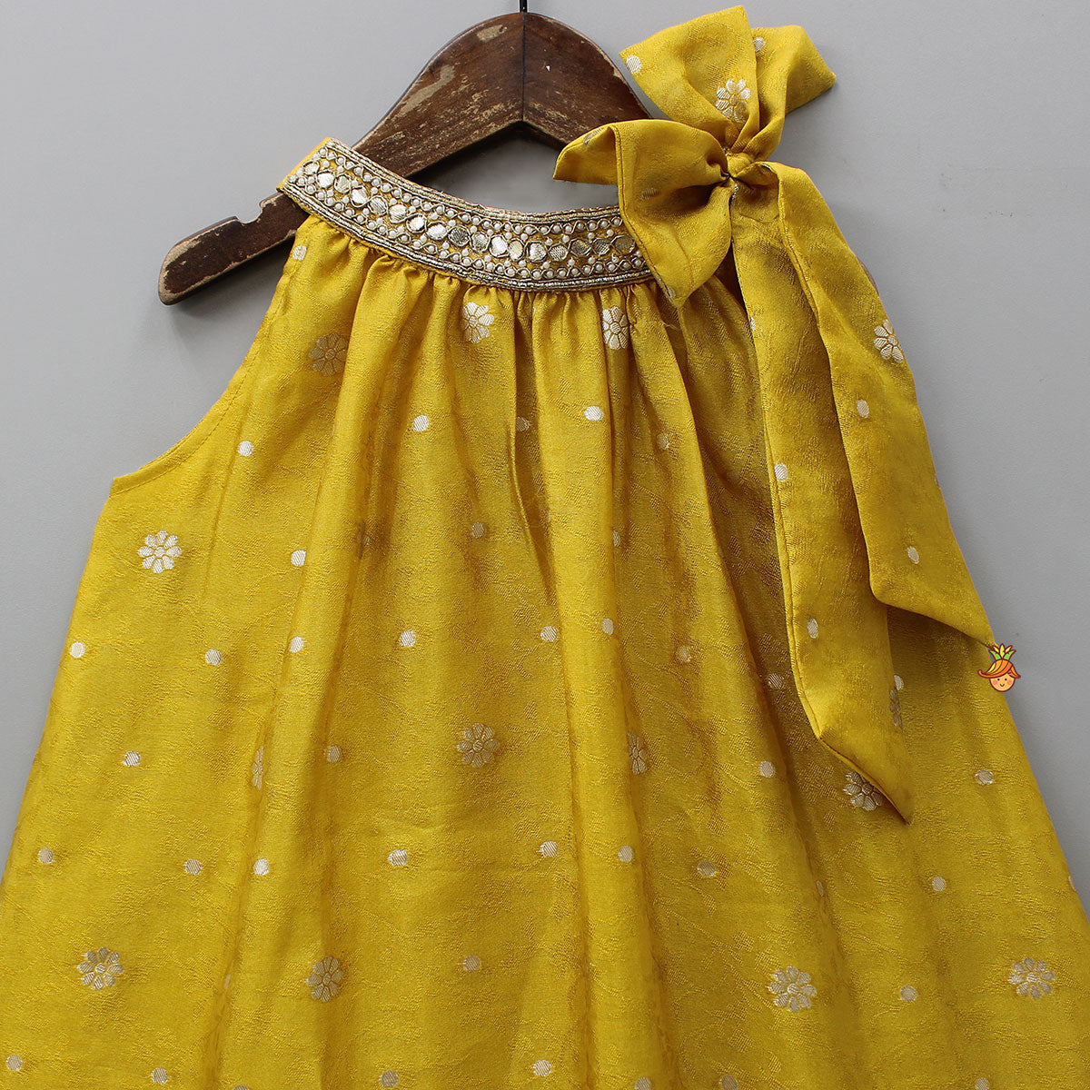 Halter Neck Booti Work Kurti