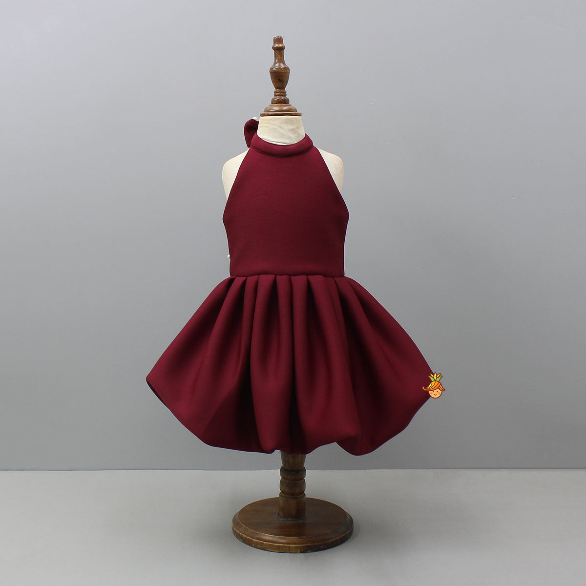 Pre Order: Halter-Neck Balloon Dress With Bow Detailing