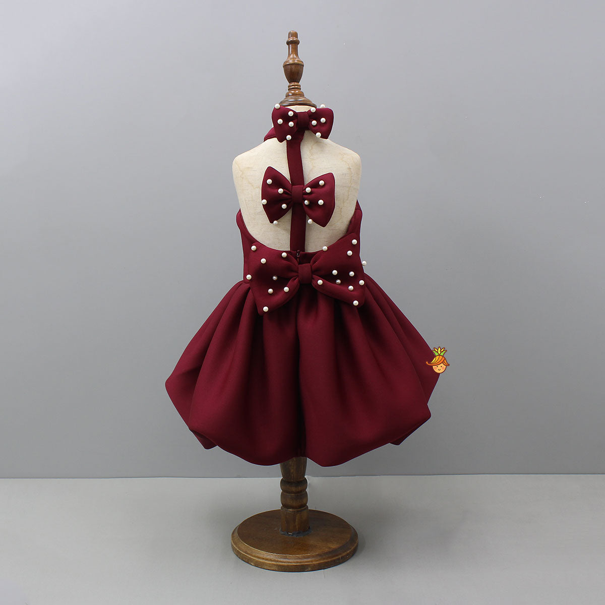 Pre Order: Halter-Neck Balloon Dress With Bow Detailing