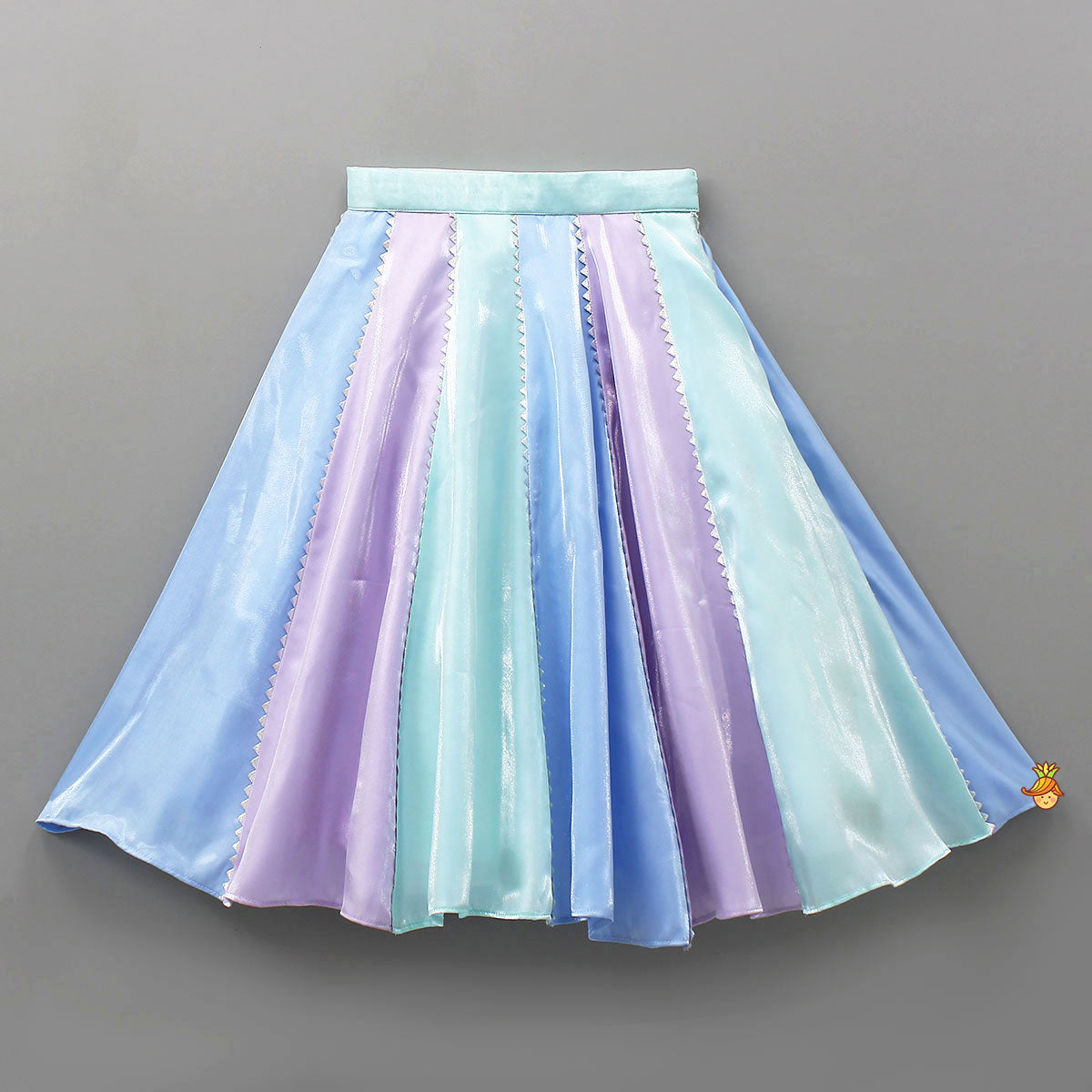 Pre Order: Sequined Halter Neck Top And Multicolour Shiny Lehenga With Net Dupatta