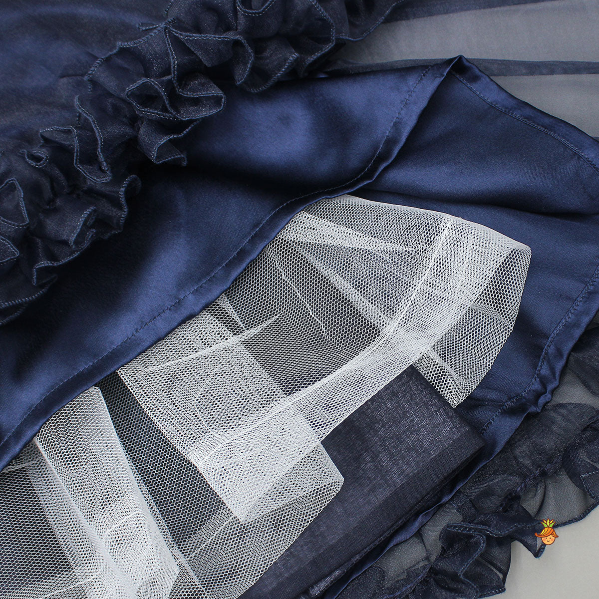 Pre Order: Front-Open Thread Embroidered Top And Pleated Lehenga