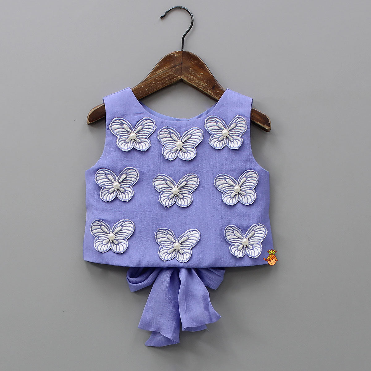 Butterfly Cutwork Top And Lehenga