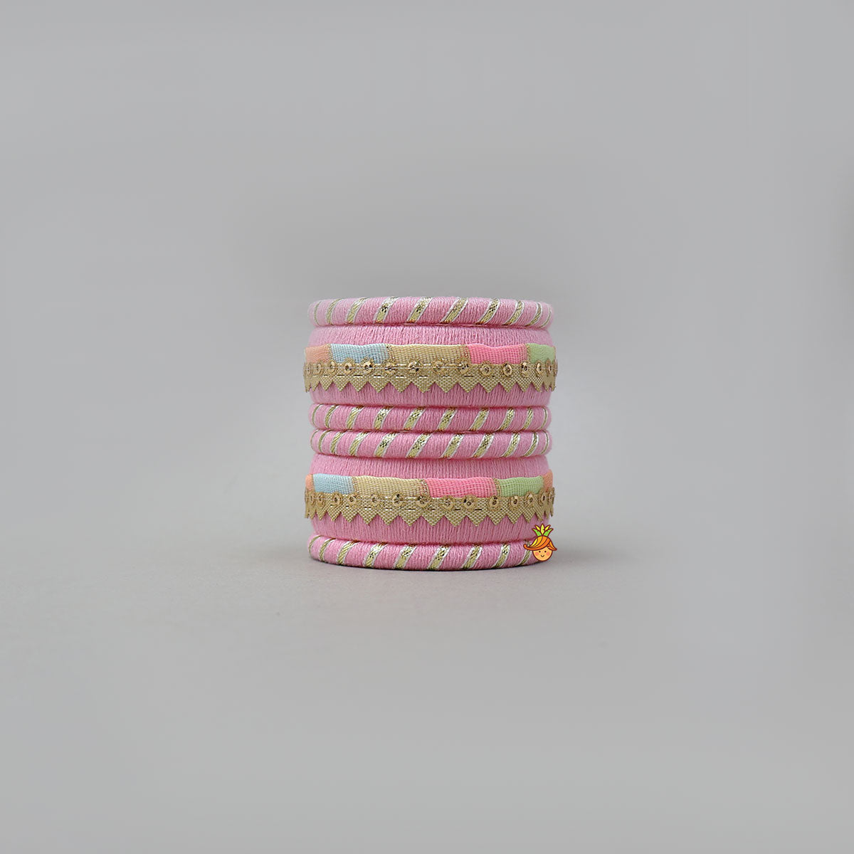 Gota Lace-Embellished Thread Bangles