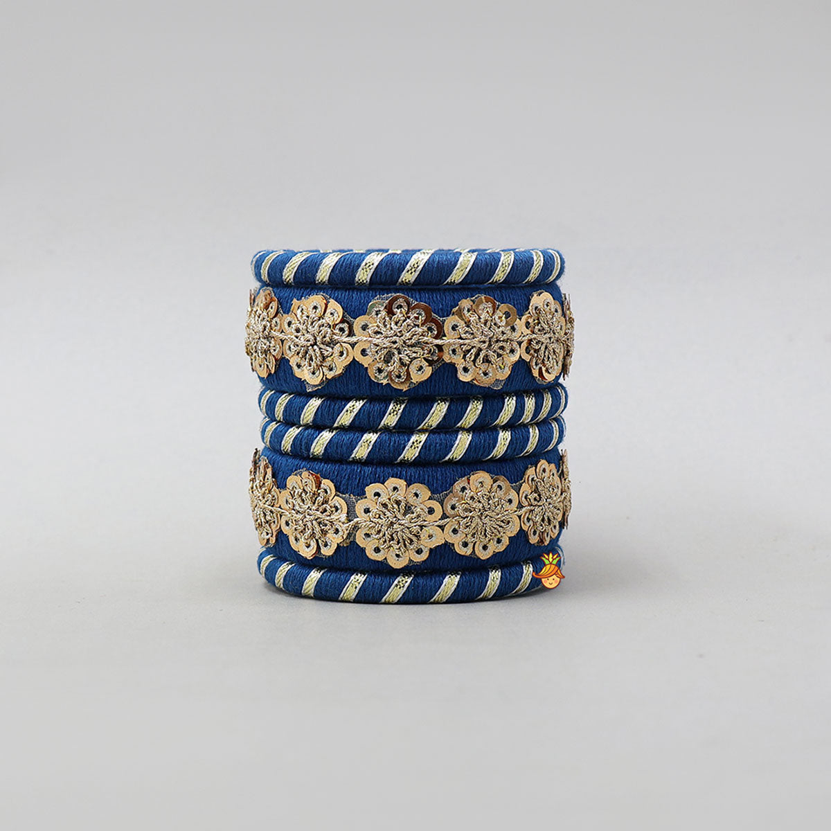 Beautiful Floral Sequin Work Thread Bangles