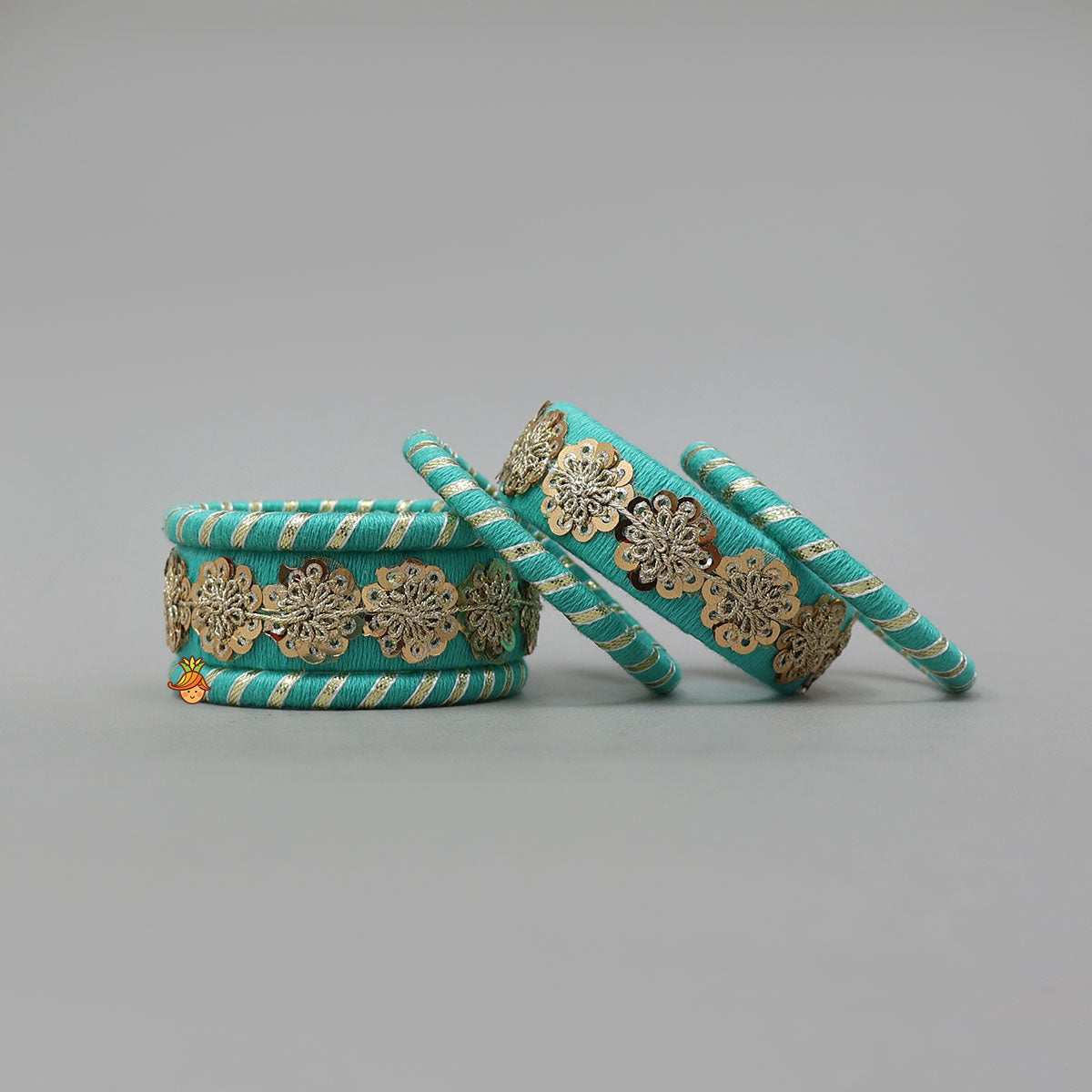 Adorable Thread Bangles With Sequin Detailing