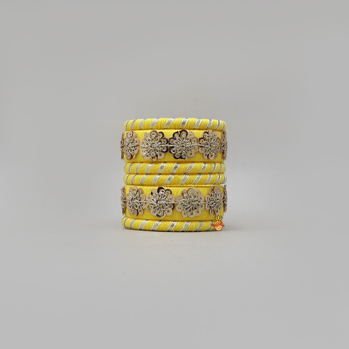 Elegant Thread Bangles With Sequin Detailing