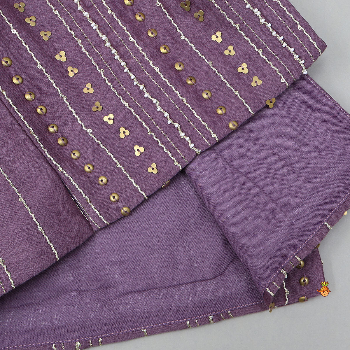 Pre Order: Elegant Kurta With Hand-Sequins Embroidered Jacket And Pyjama