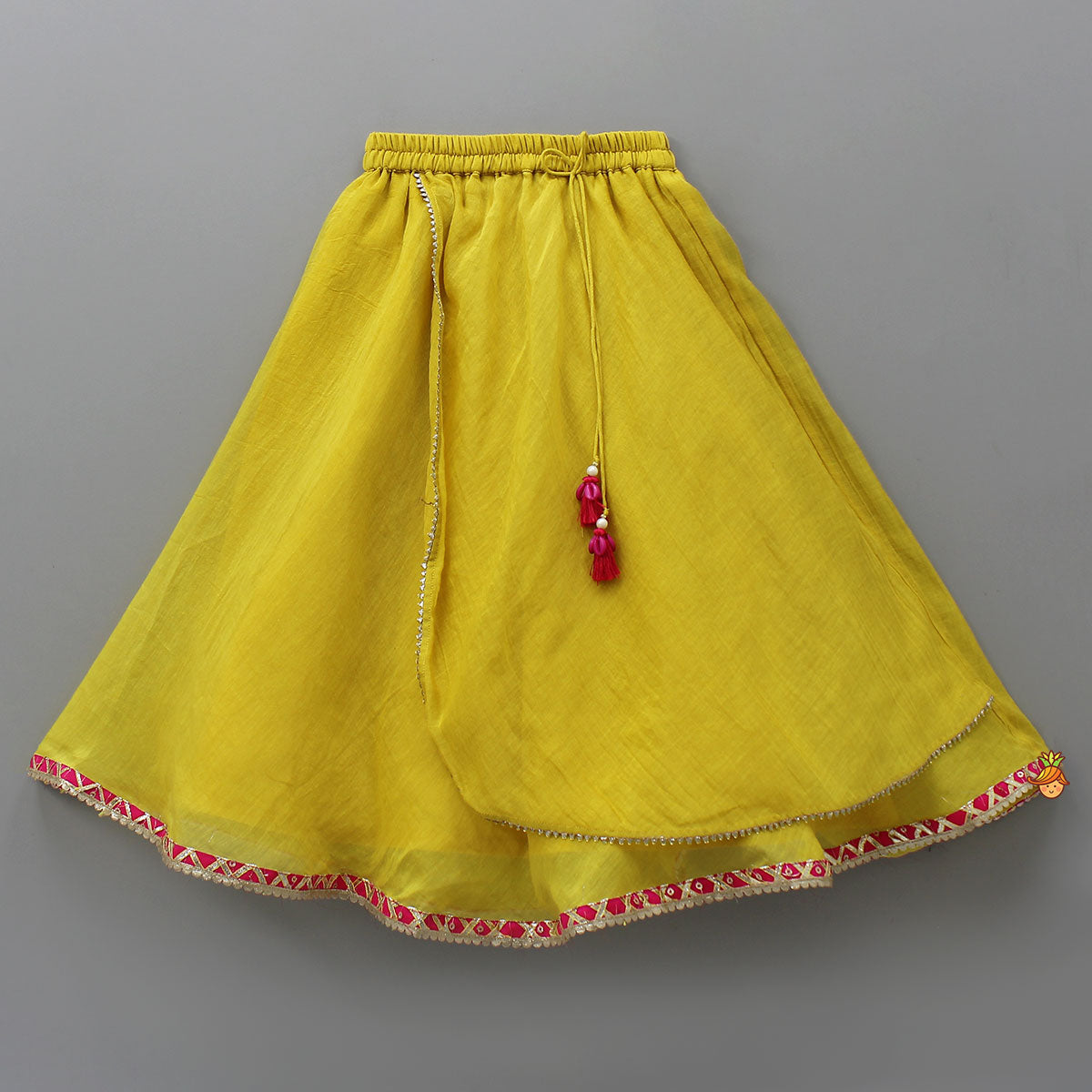 Pre Order: Strappy Crop Top And Flap Lehenga