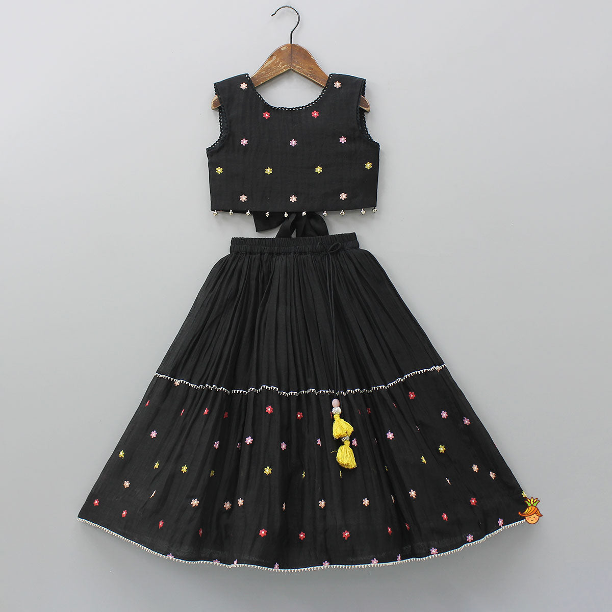 Pre Order: Back Tie-Knot Top And Lehenga