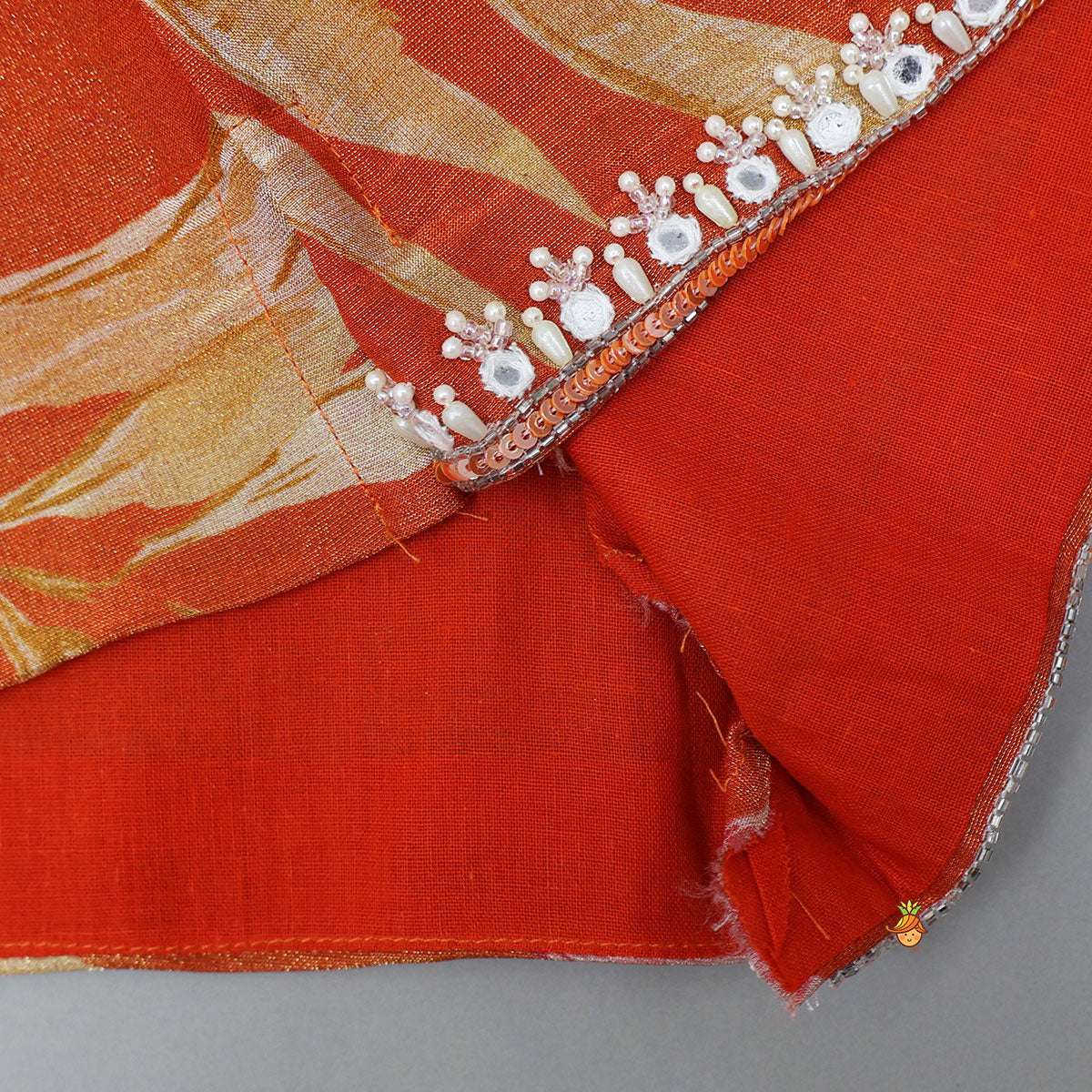 Pre Order: Strappy Top With Printed Shimmery Jacket And Palazzo