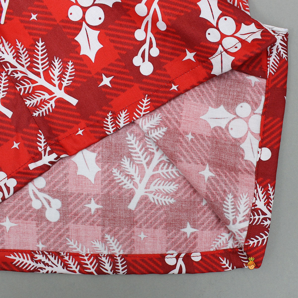 Pre Order: Christmas-Themed Printed Sleepwear With Patch Pocket Detail