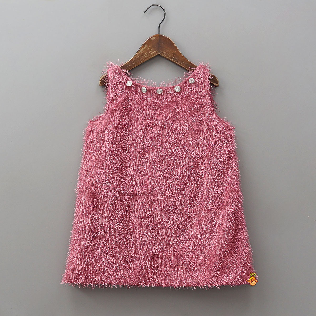 Pre Order: Adorable Fur-Detail Dress With Matching Cape