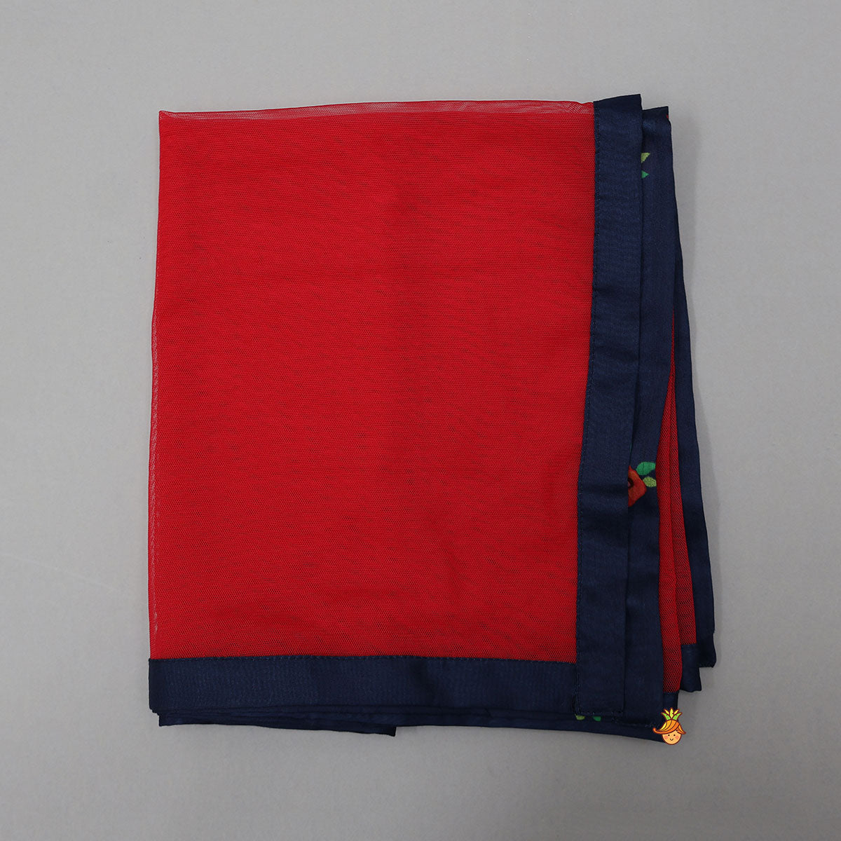 Pre Order: Floral Printed Round Neck Top And Lehenga With Contrasting Dupatta