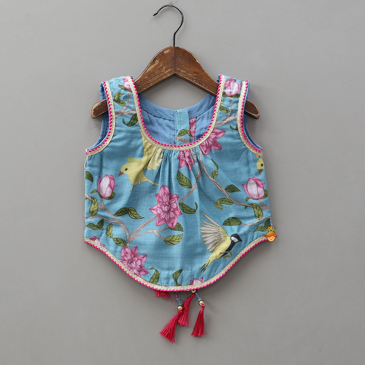 Pre Order: Stylish Curved-Hem Top And Palazzo With Matching Sling Bag