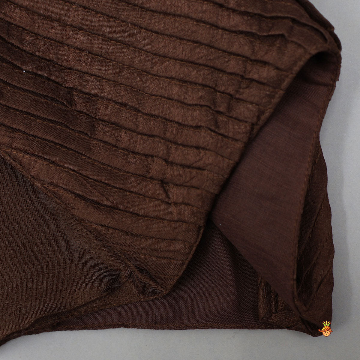 Pre Order: Pleated Top And Lehenga With Contrasting Dupatta