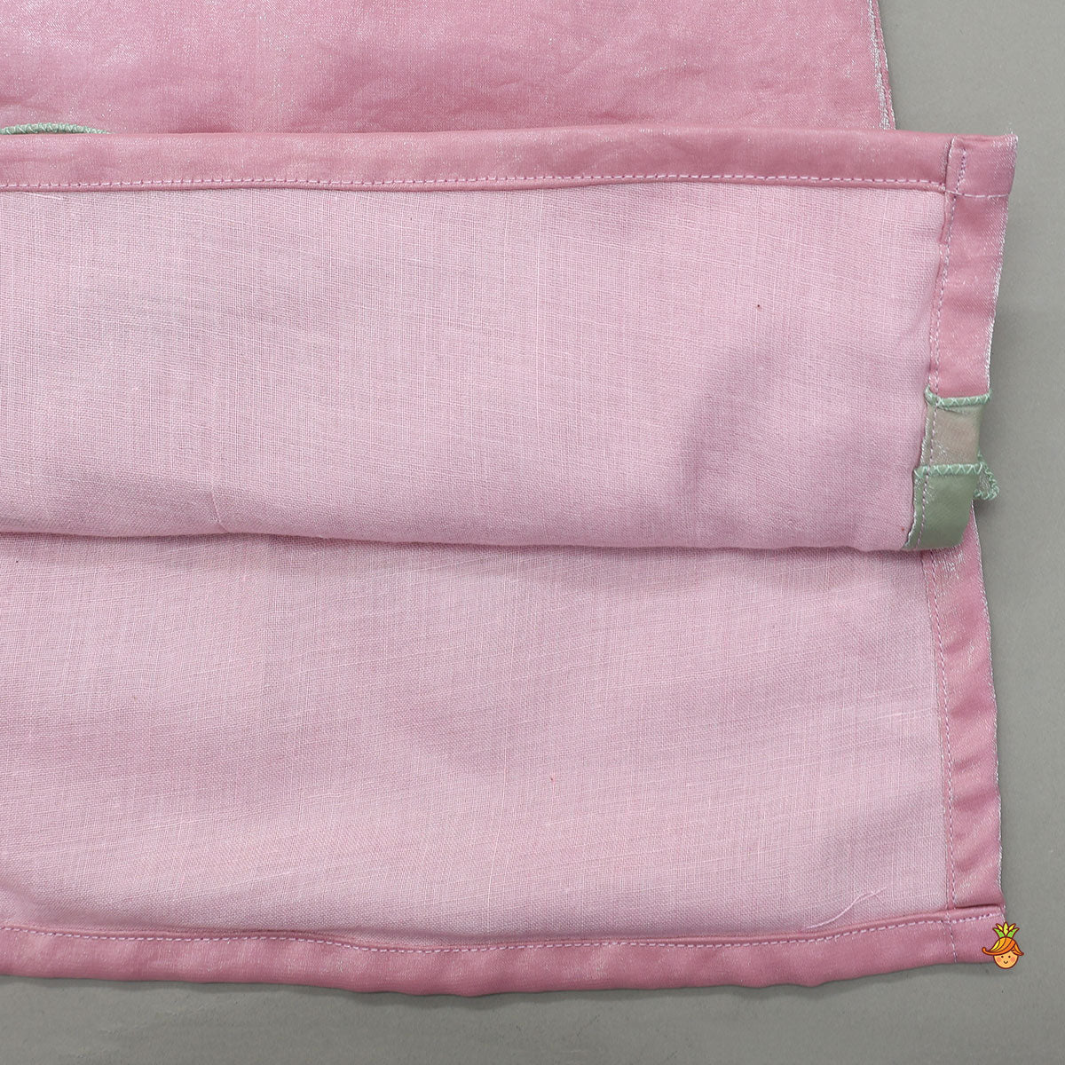 Pre Order: Ruffle-Hem Kurti And Layered Dual-Tone Palazzo With Matching Dupatta