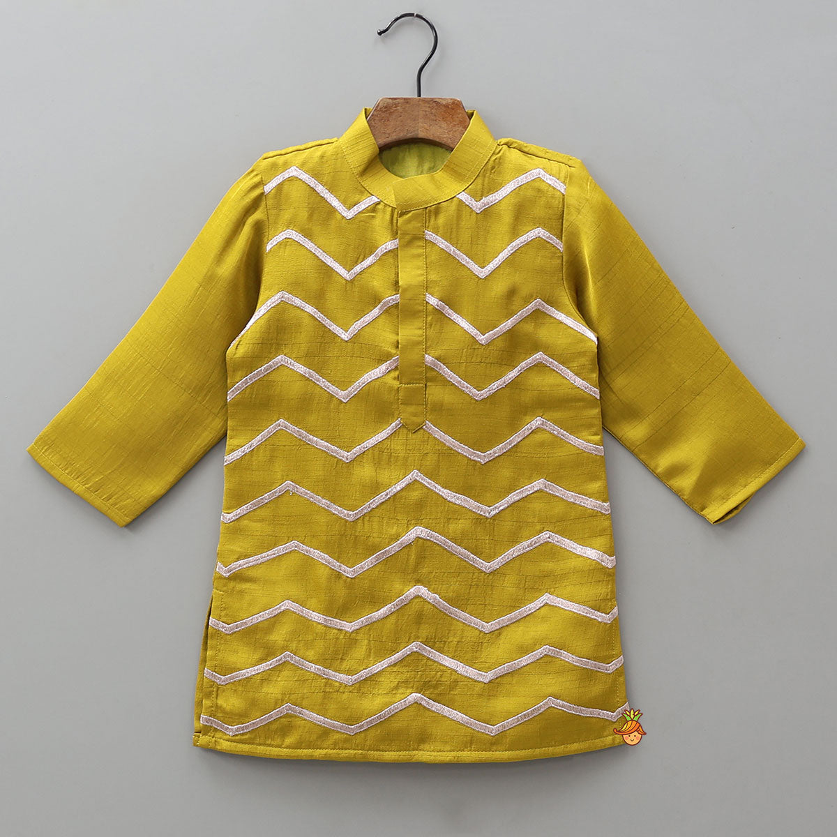 Zig-Zag Designed Kurta And Pyjama