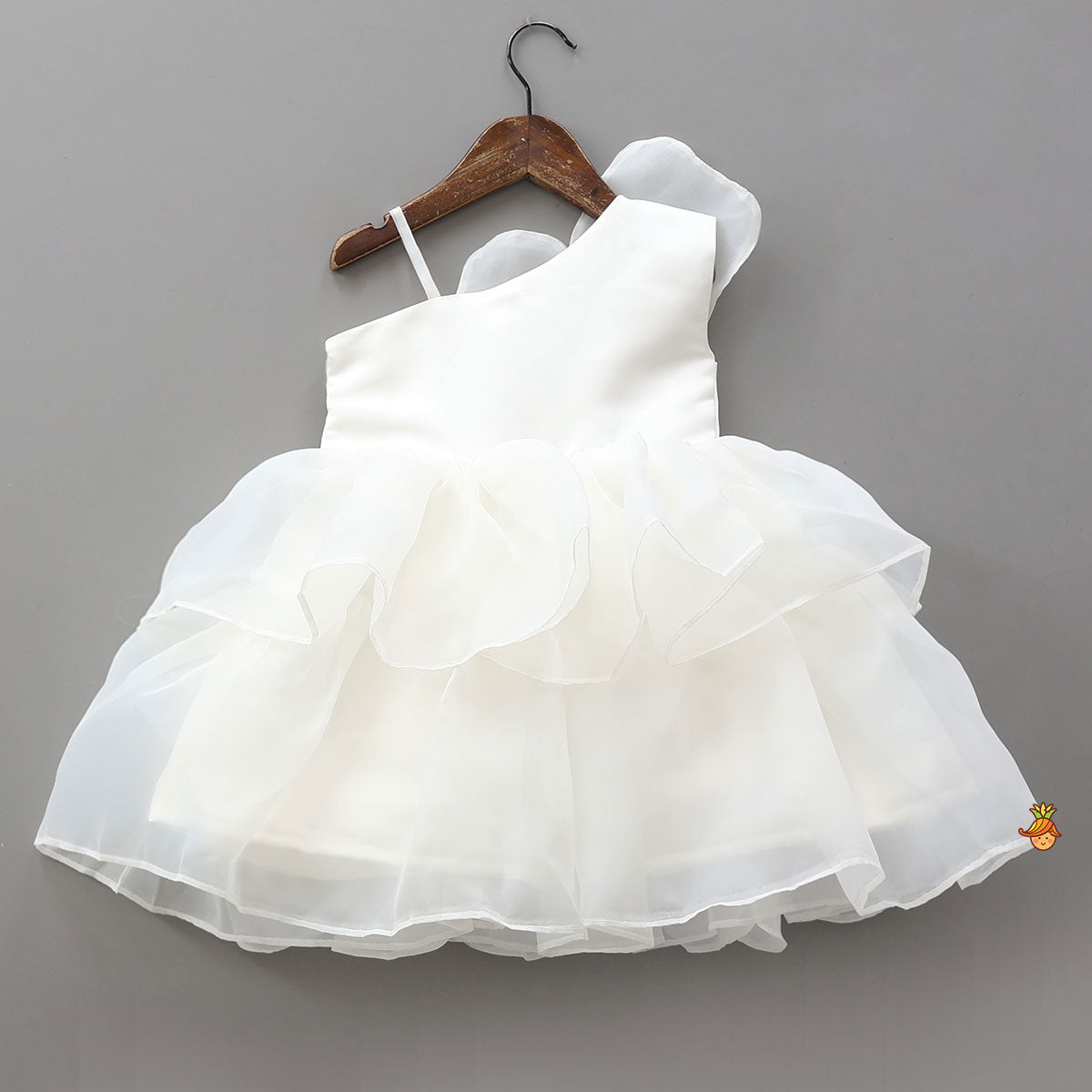 Pre Order: Stunning One Shoulder 3D Floral Organza Dress