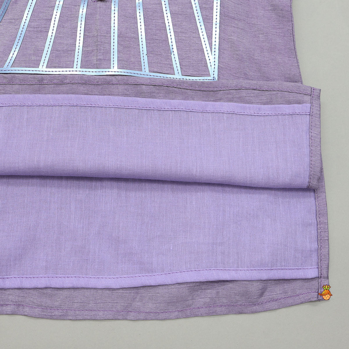 Pre Order: Holographic Lace-Work Kurta And Pyjama