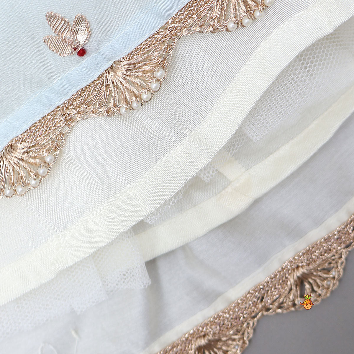 Pre Order: Angarkha Style Top And Lehenga