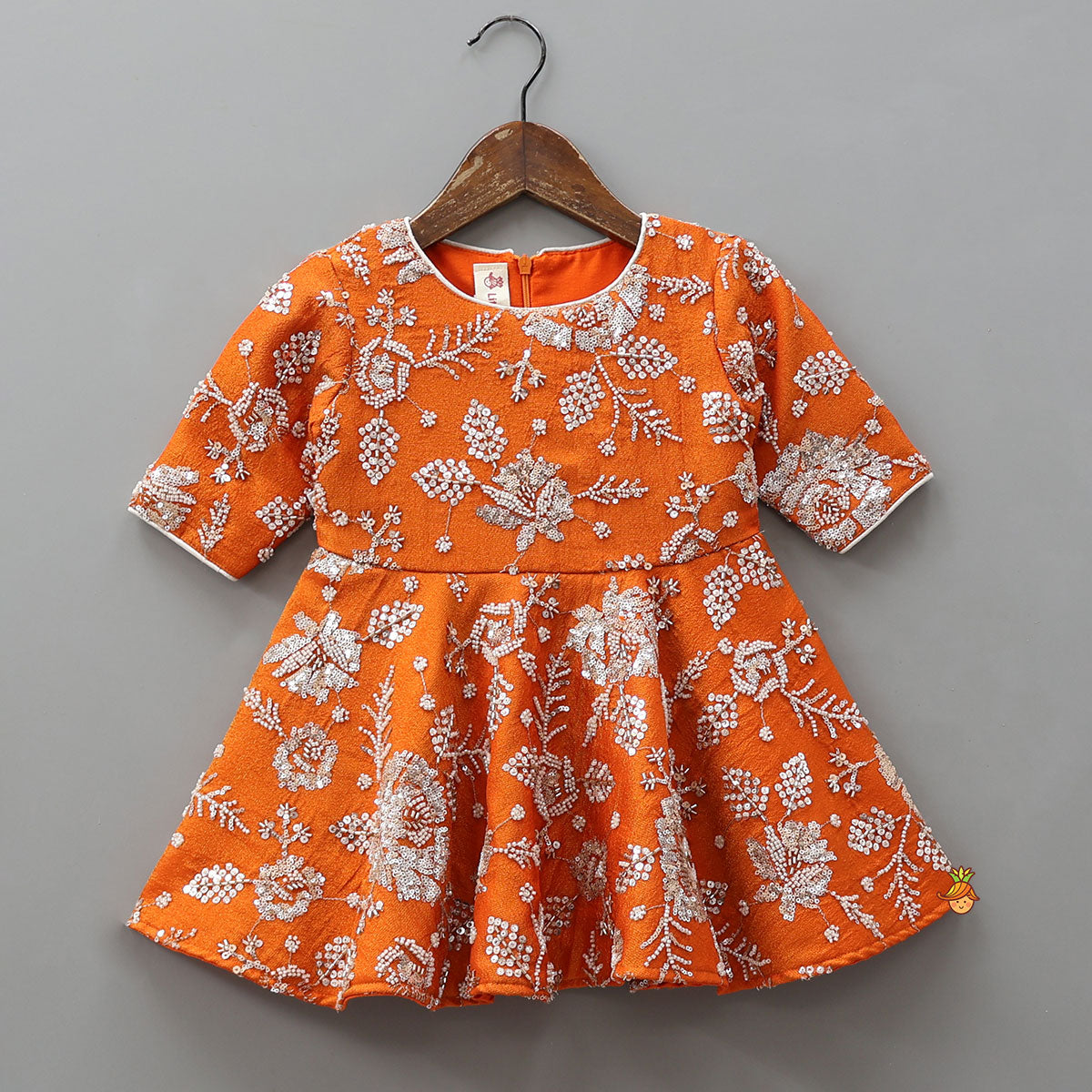 Pre Order: Intricate Beads And Cut Dana Embroidered Kurti With Flared Palazzo