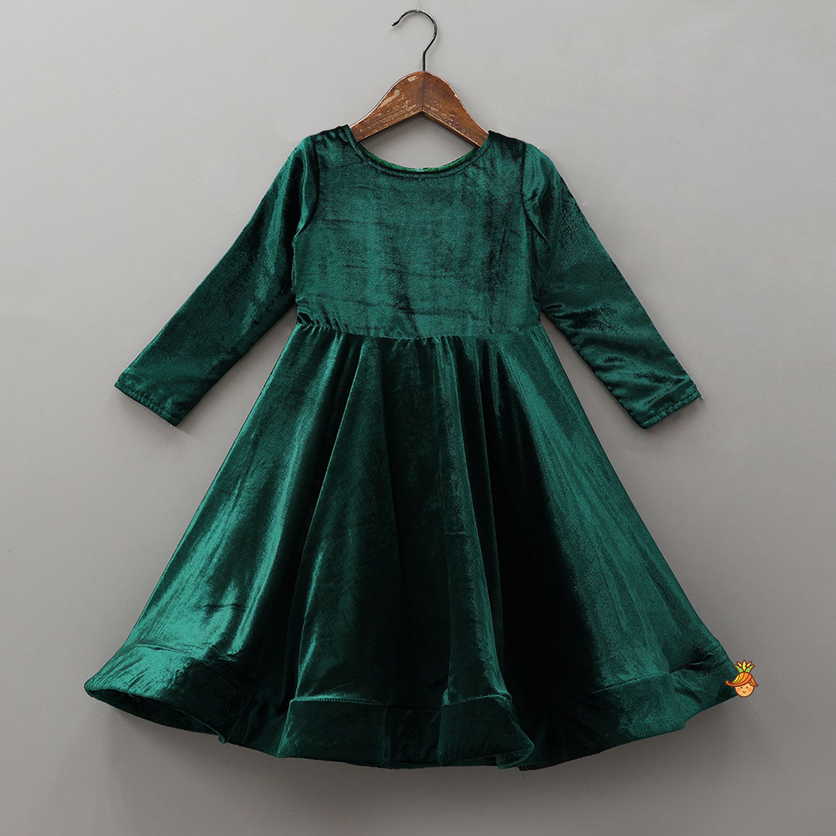 Pre Order: Flared Velvet Anarkali With Gorgeous Embroidered Crop Jacket