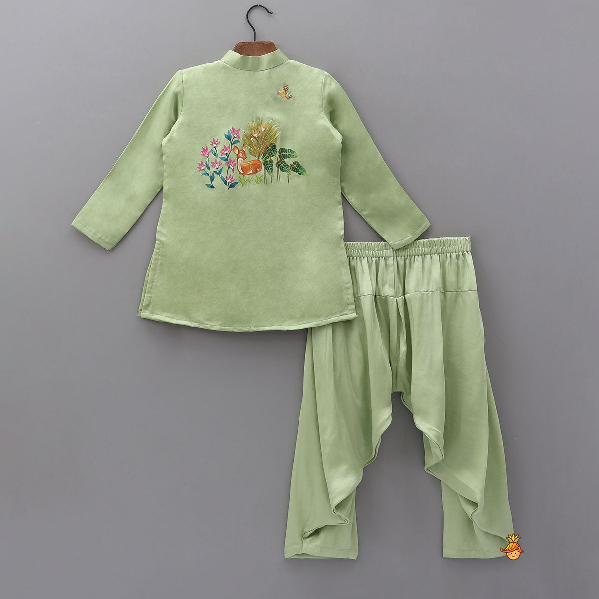 Pre Order: Hand-Painted Ethnic Kurta And Patiala Salwar