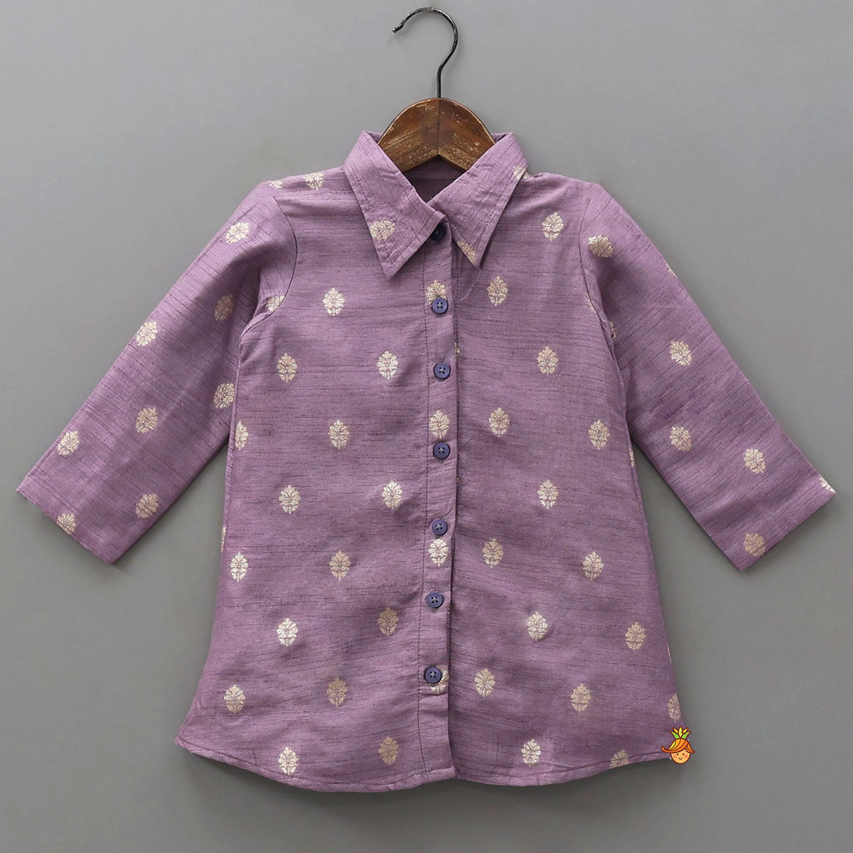 Pre Order: Stylish Shirt Style Top With Hand Painted Jacket And Palazzo