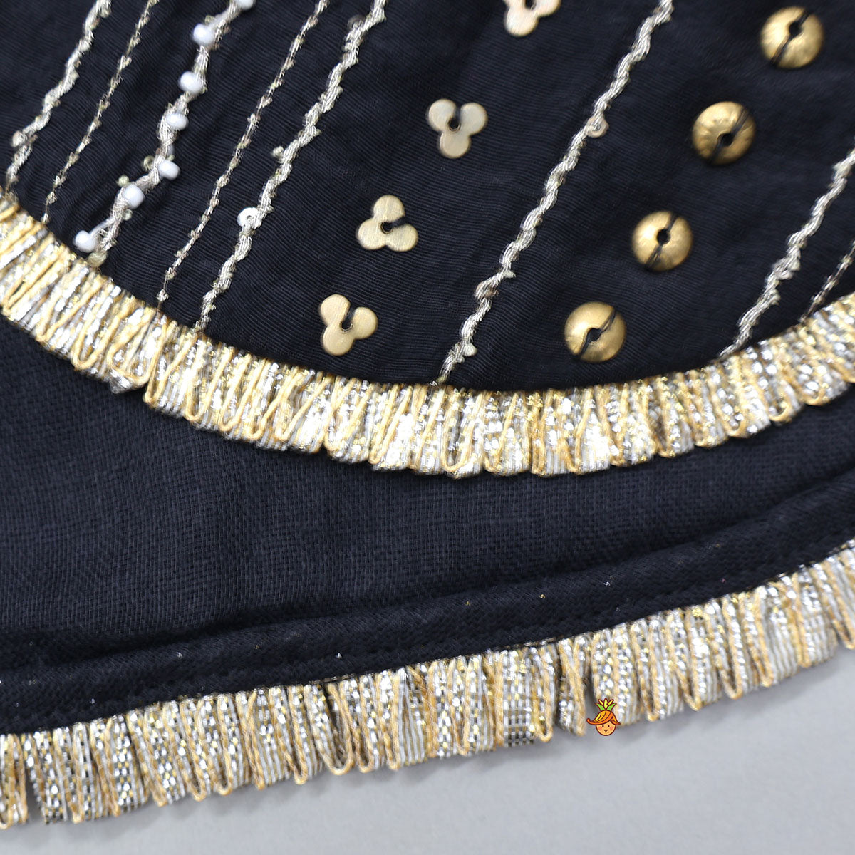 Pre Order: Elegant Black Ruffled Kurti