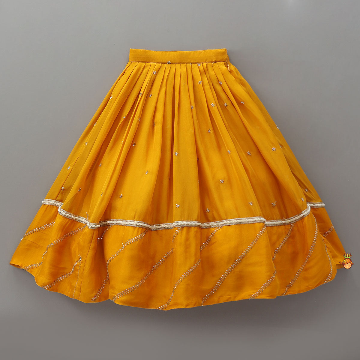 Pre Order: Stunning Lace Work Top And Lehenga With Net Dupatta