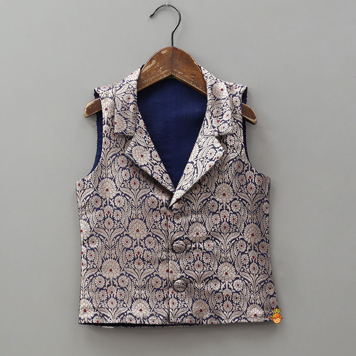 Pre Order: Charming Brocade Notch Collar Top And Pant