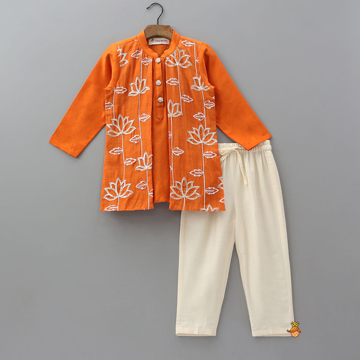 Pre Order: Ethnic Jacket Style Kurta And Pyjama