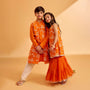 Ethnic Jacket Style Kurta And Pyjama twinning model image 2