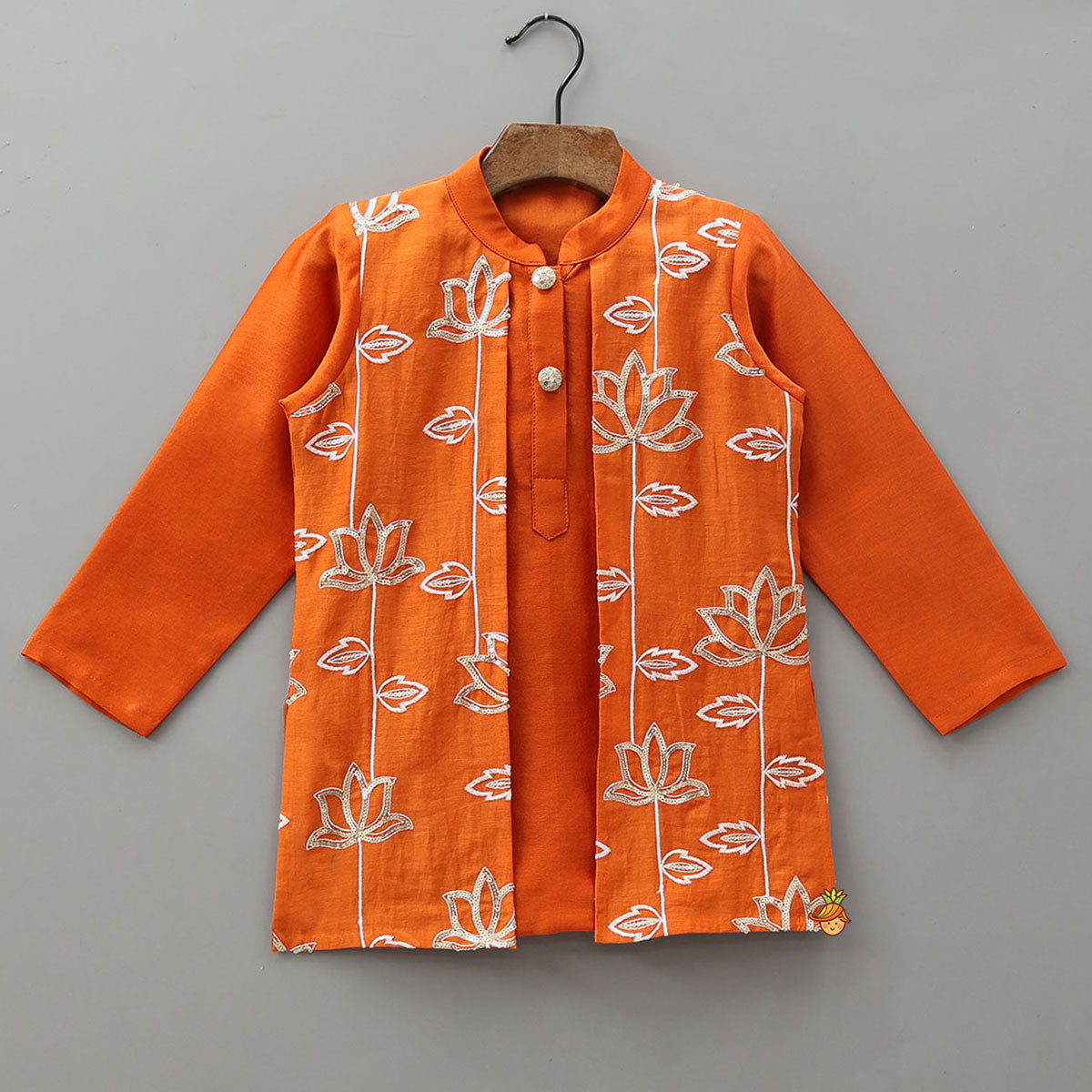 Pre Order: Ethnic Jacket Style Kurta And Pyjama