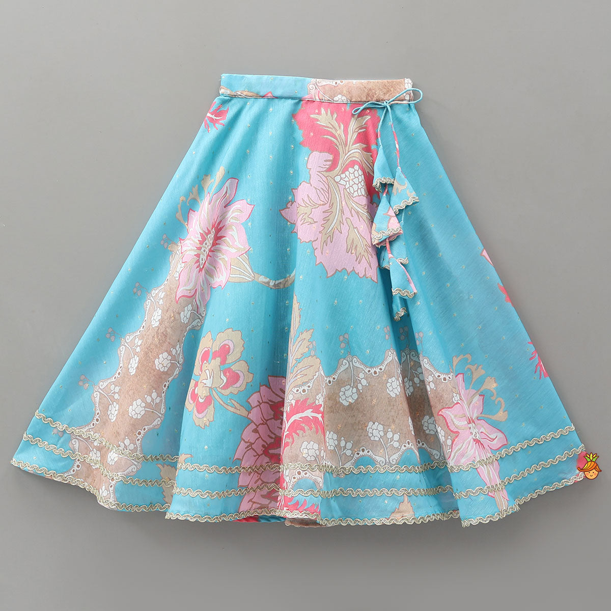 Booti Work Printed Top And Lehenga With Stylish Dupatta