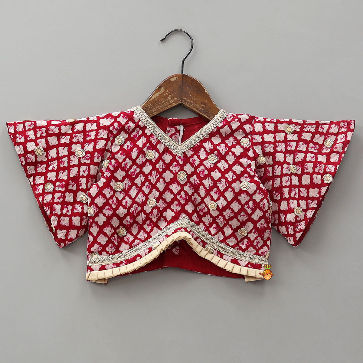 Pre Order: Stylish Printed Ethnic Top With Matching Lehenga