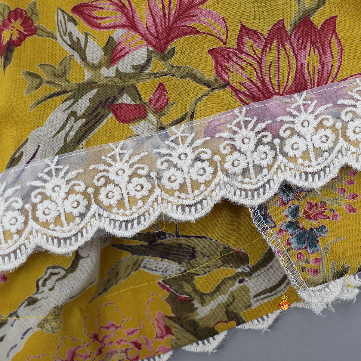 Pre Order: Strappy Top With Floral Printed Jacket And Sharara